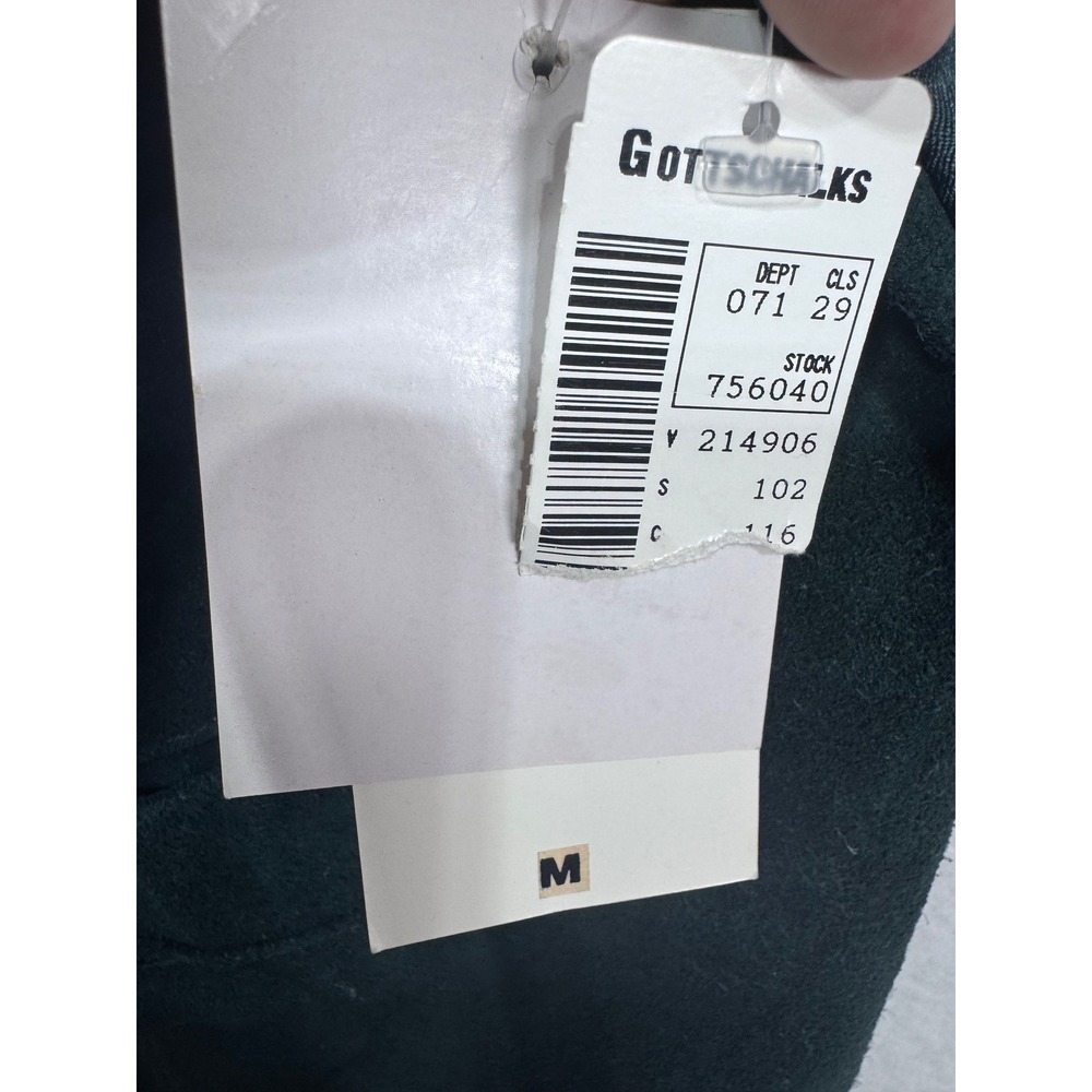 Vintage Shaver Lake M Green Leather Vest Women's Zip Front Suede Boho Western - Picture 4 of 8